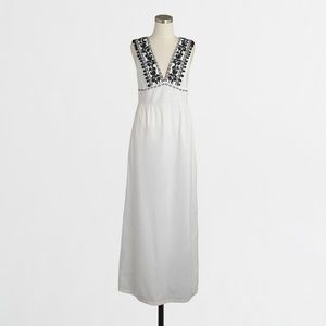 NWT J.Crew Maxi dress with pom-pom trim